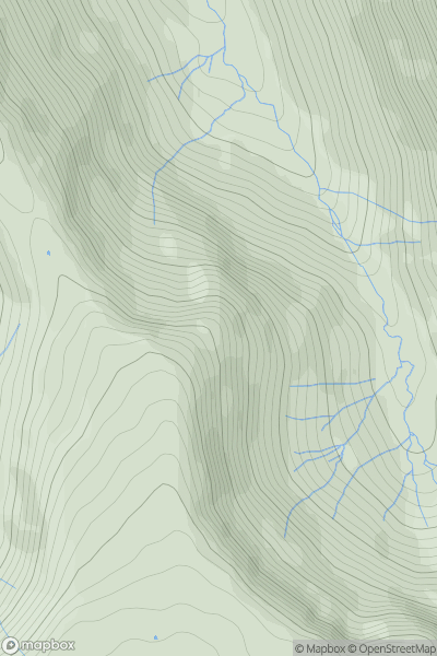 Thumbnail image for Raven Crag [Lake District E] [NY419111] showing contour plot for surrounding peak